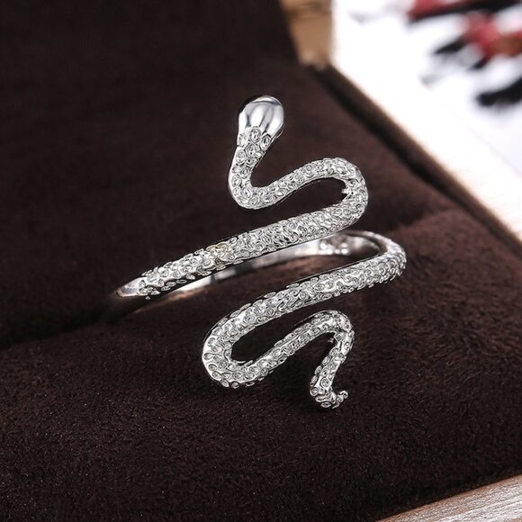 Unique Trendy Snake Finger Rings for Women/Man, INDN8425 - Picture 9 of 9